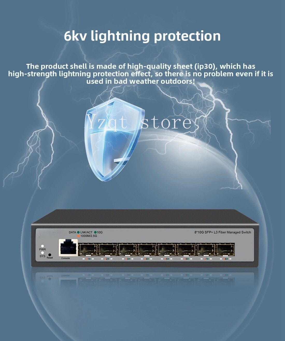 8-портовый 10-гигабитный Ether – обзор и цена Sfp+ 10G Managed Switch 8 Port