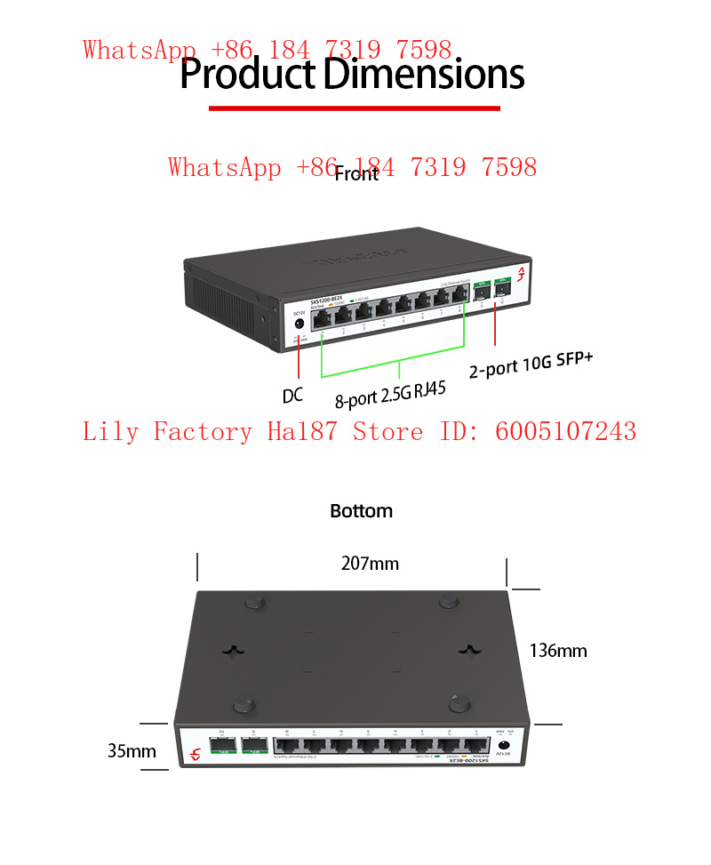Коммутатор XikeStor 8*2.5G RJ4 – обзор и цена Sfp+ 10G Managed Switch 8 Port
